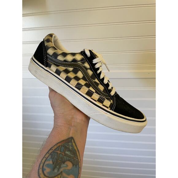 Vans Unisex Checkered Old School Black & White Shoes M=8 W=9.5 - Picture 3 of 12